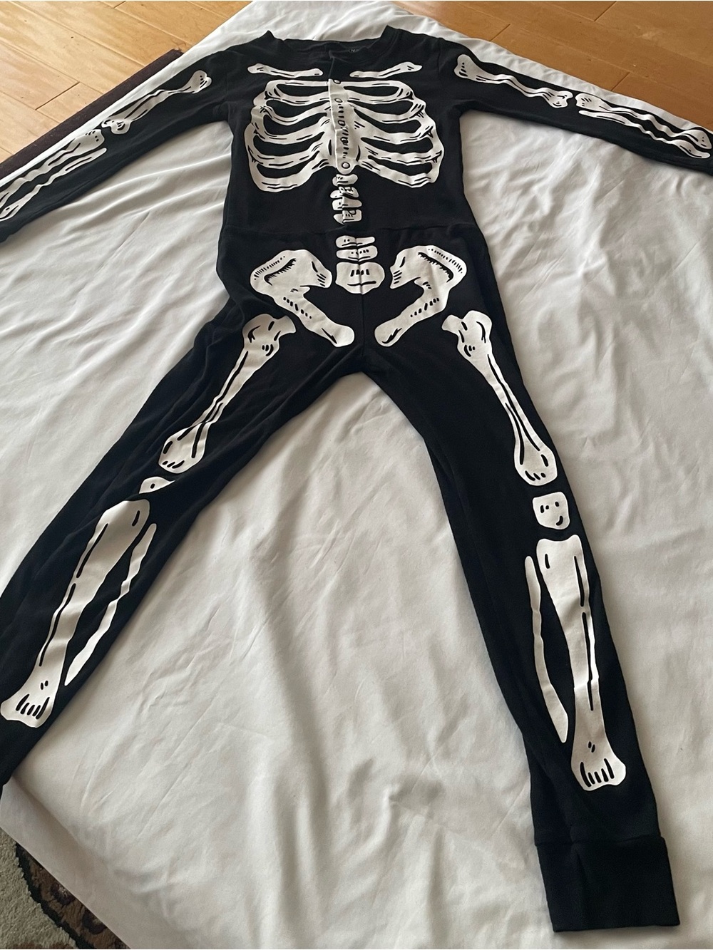 Old Navy Kids’ Unisex Skeleton One-Piece Pajamas, Sz 8 (M)